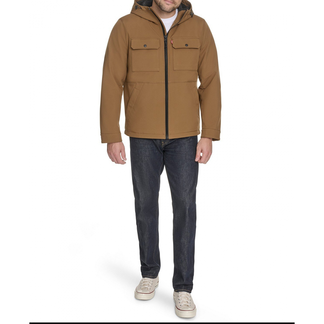 Veste matelassée 'Rib Stop Softshell Hooded' pour Hommes