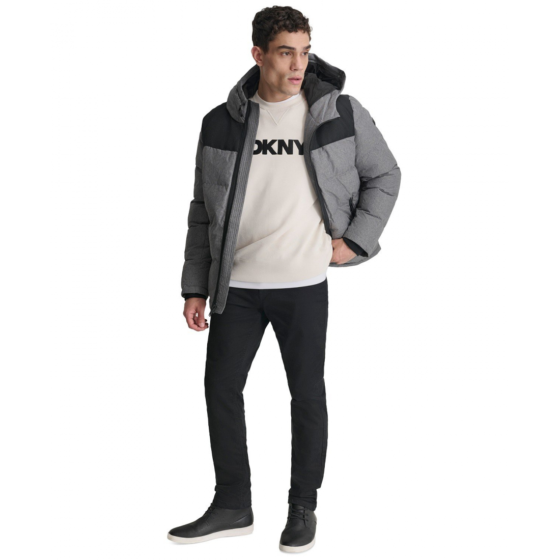 Manteau matelassé 'Mixed-Media' pour Hommes