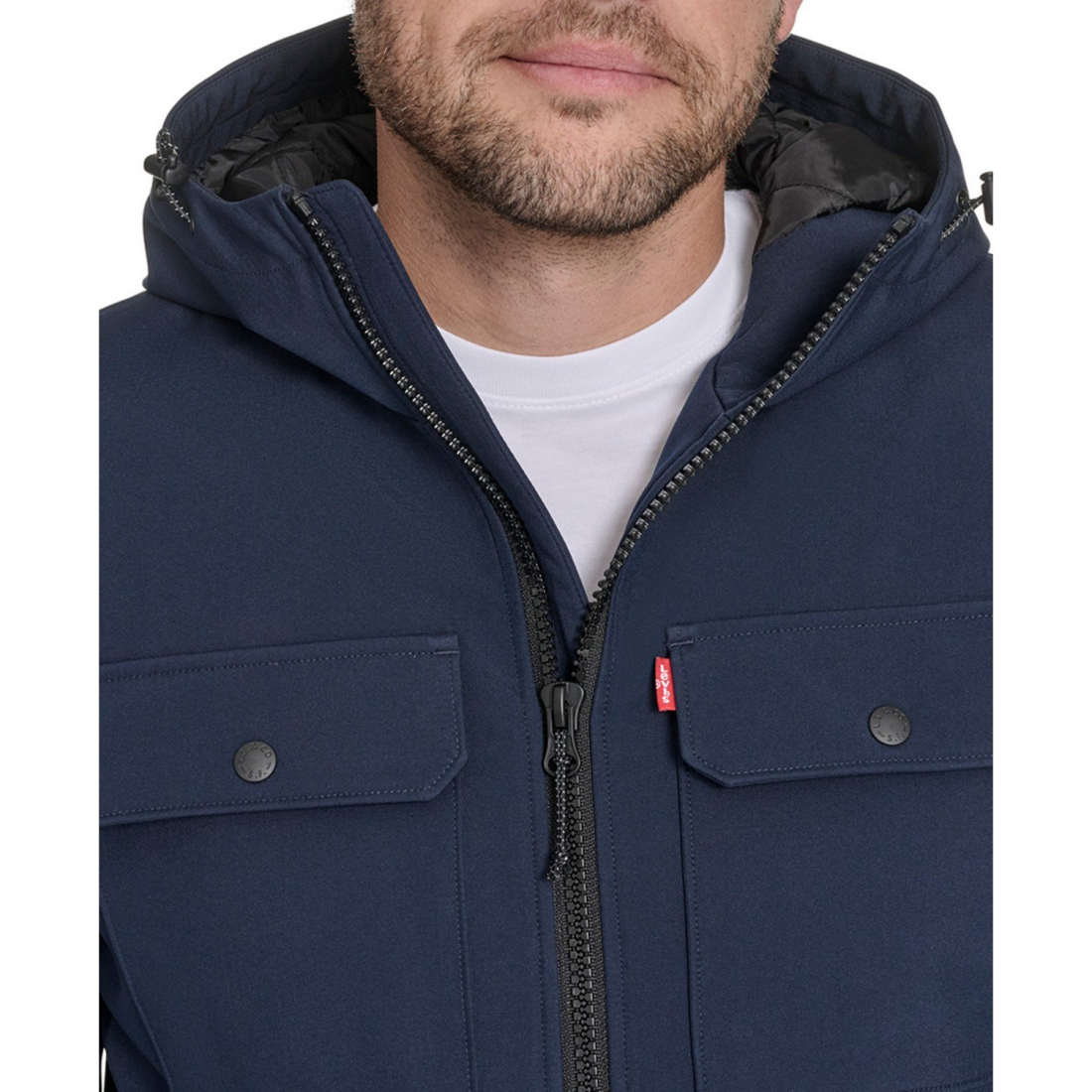 Veste matelassée 'Rib Stop Softshell Hooded' pour Hommes
