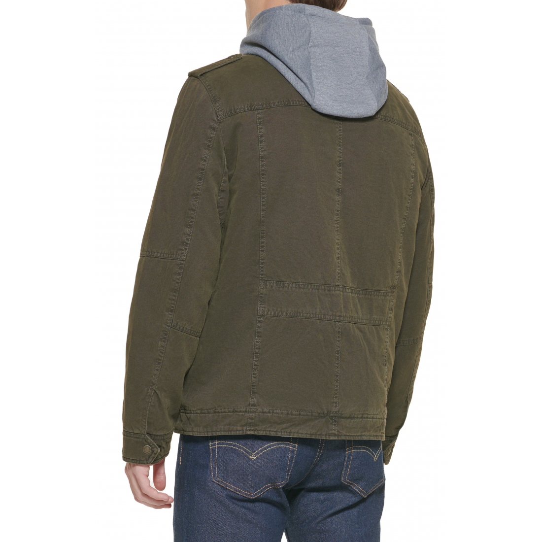 Veste 'Washed Cotton Hooded Military' pour Hommes
