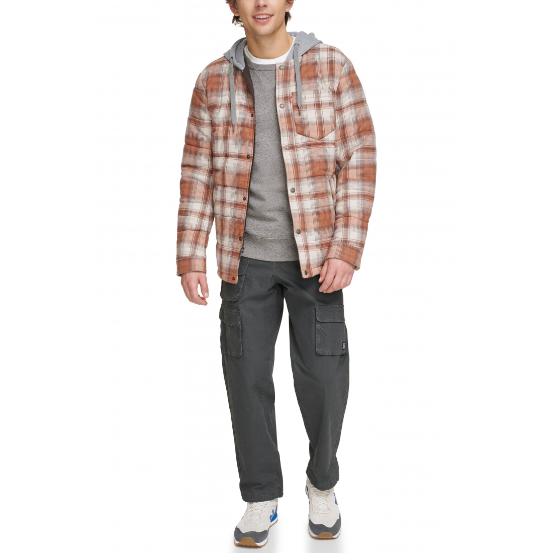 Veste matelassée 'Plaid Hooded' pour Hommes