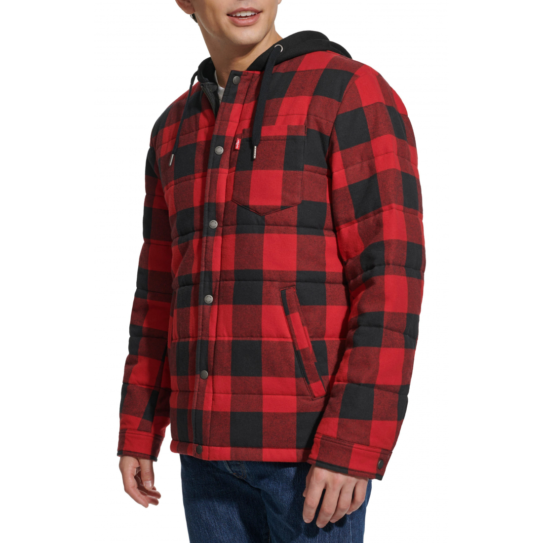 Veste matelassée 'Plaid Hooded' pour Hommes