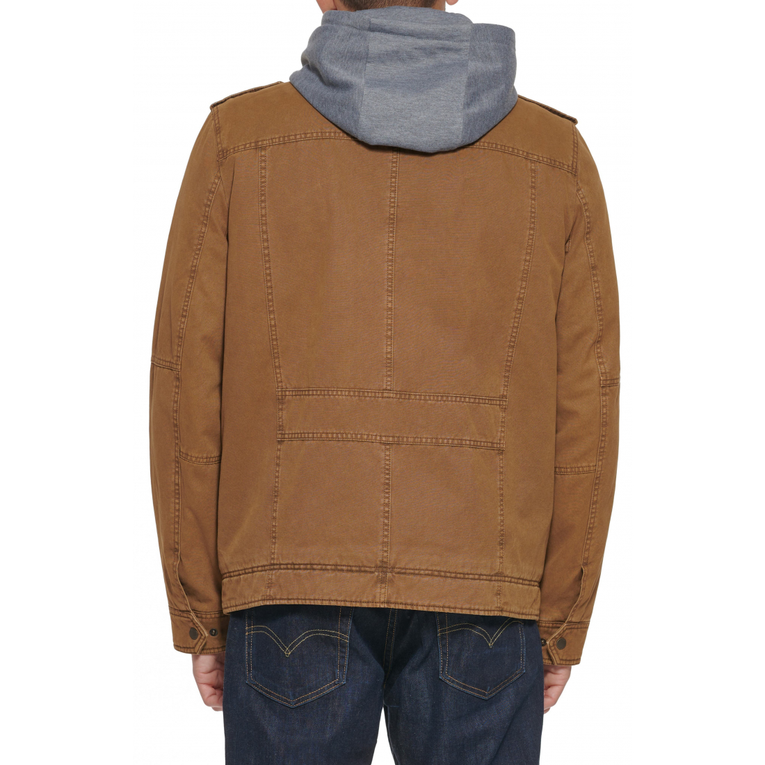 Veste 'Washed Cotton Hooded Military' pour Hommes