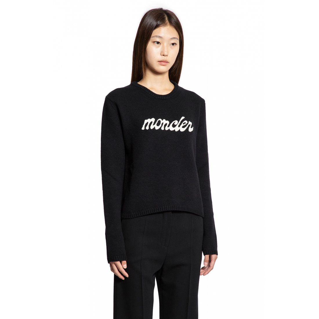 Women's 'Chenille Logo' Cashmere Sweater