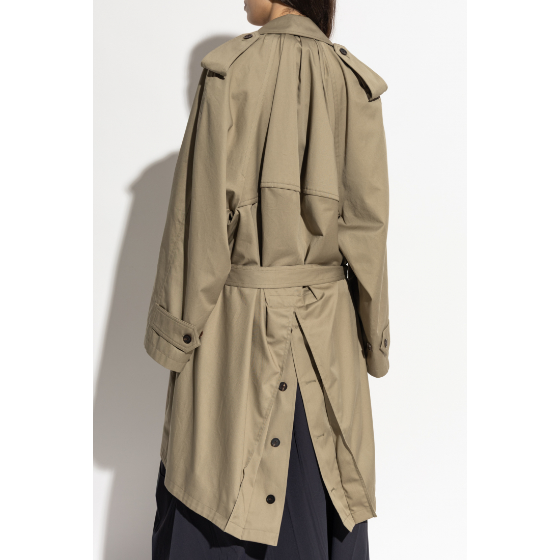 'Draped Neck' Trenchcoat für Damen