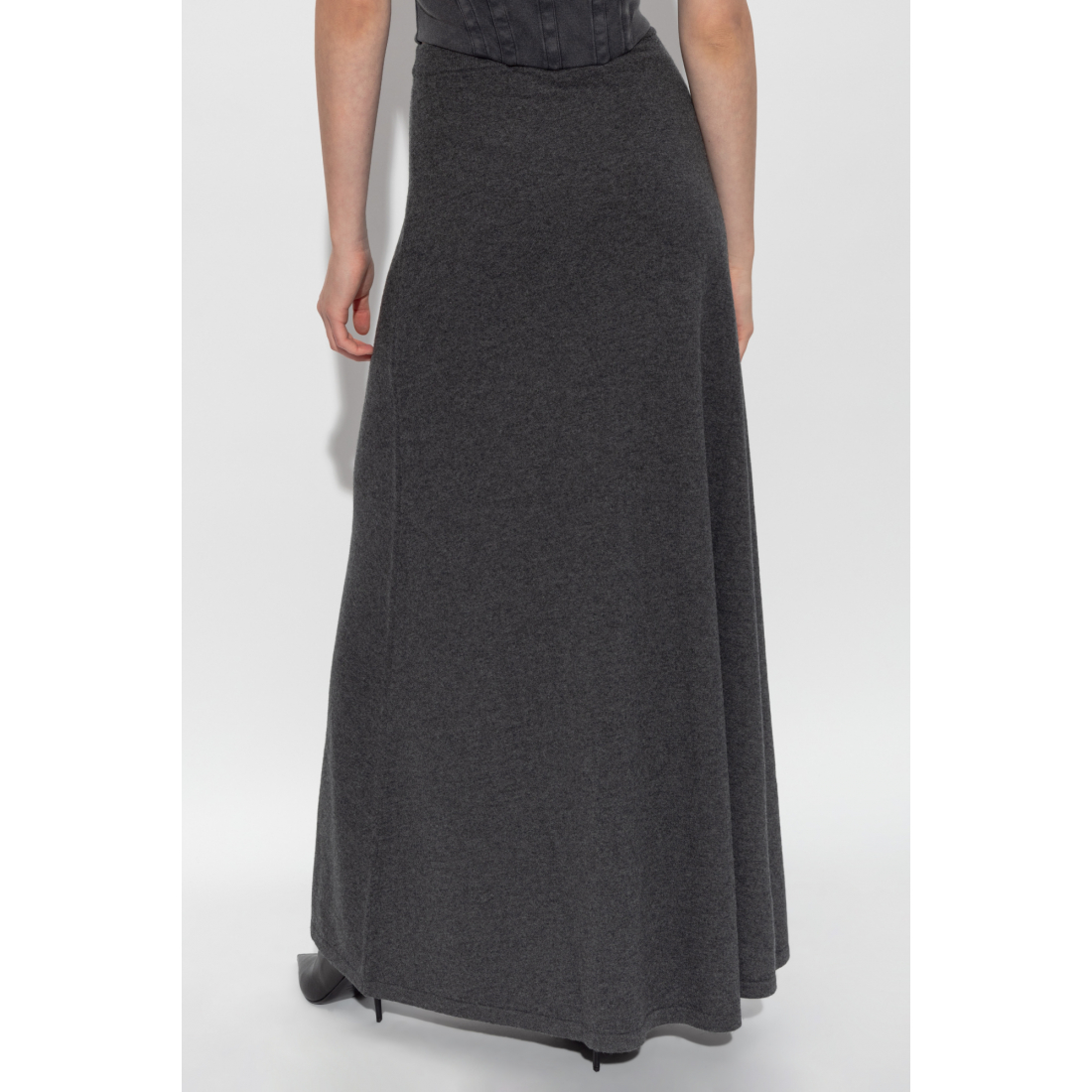 'Pleated A-Line' Midi Rock für Damen