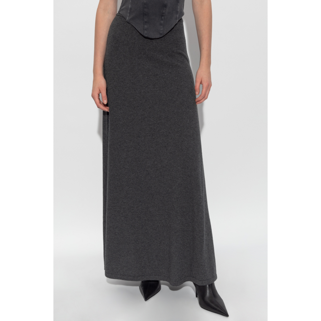 'Pleated A-Line' Midi Rock für Damen