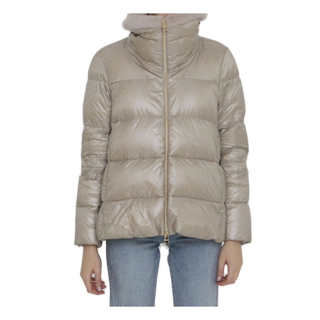 Doudoune en plumes 'High-Neck Zipped' pour Femmes