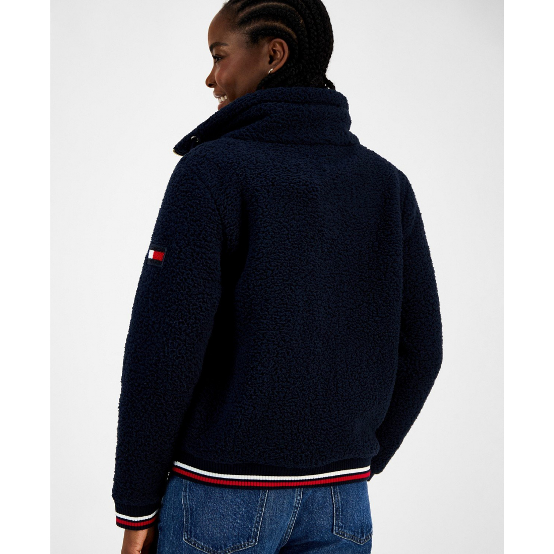 Blouson bomber 'Contrast-Rib' pour Femmes