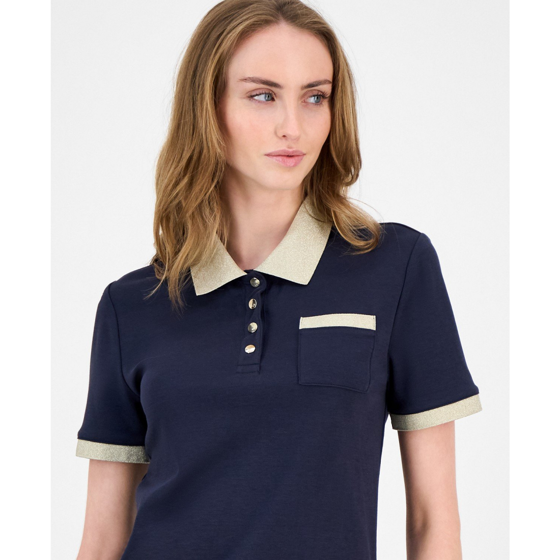 Polo 'Shine-Collar' pour Femmes