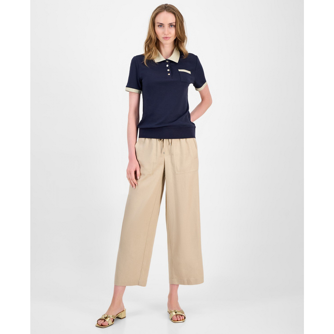 Polo 'Shine-Collar' pour Femmes