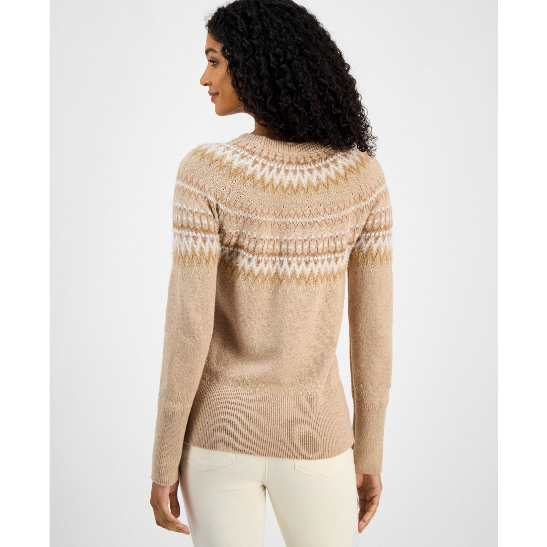 Pull 'Round-Neck Fair Isle' pour Femmes
