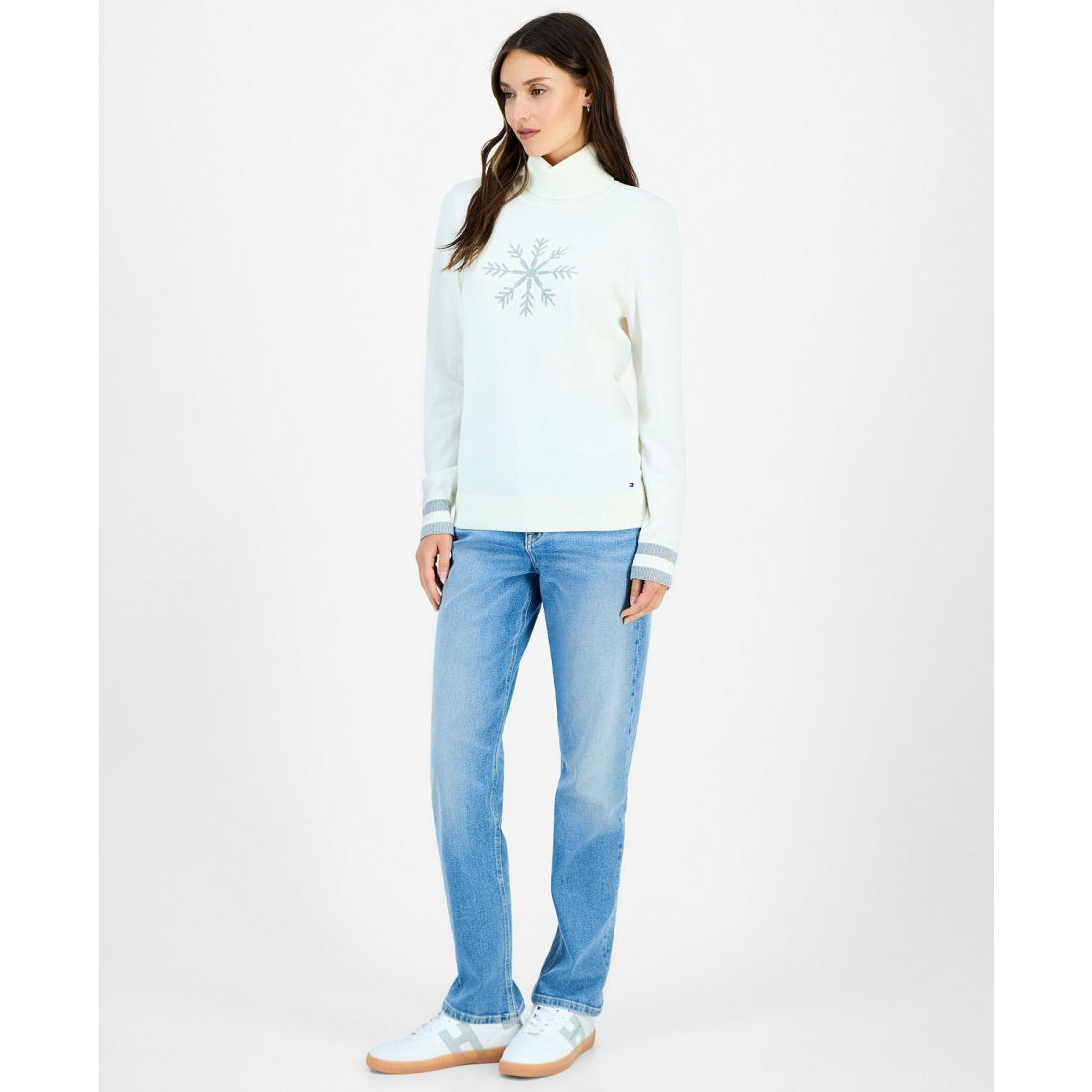 Women's 'Snowflake' Turtleneck Sweater