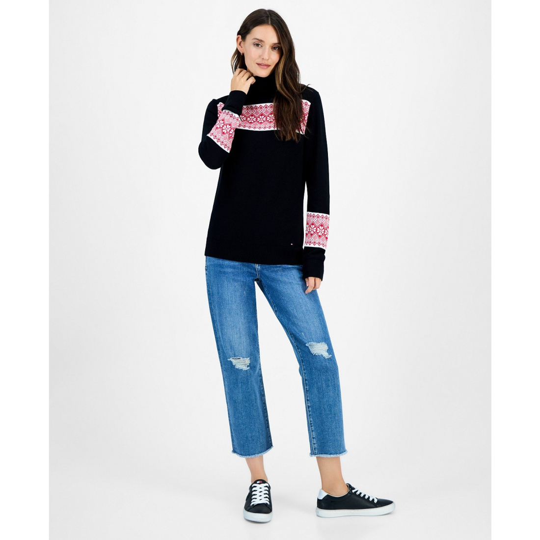 Pull à col roulé 'Fair Isle' pour Femmes