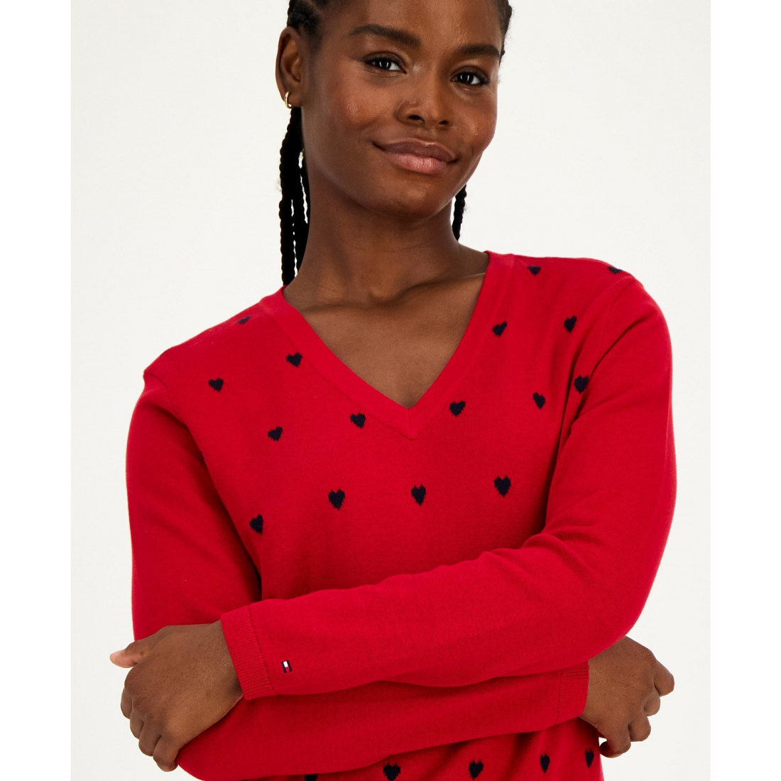 Pull 'Heart V-Neck' pour Femmes