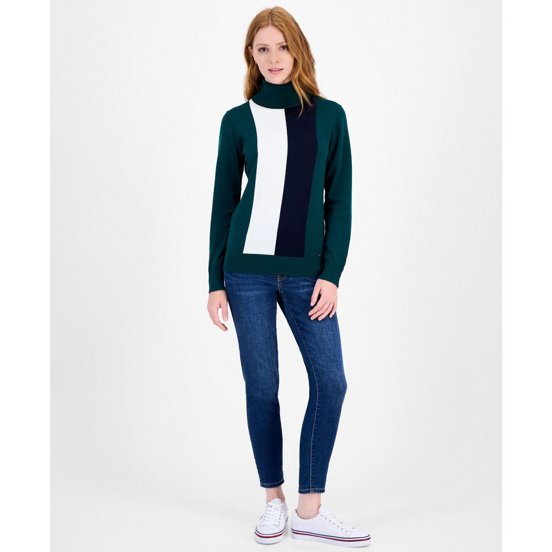 Women's 'Vertical Stripe' Turtleneck Sweater