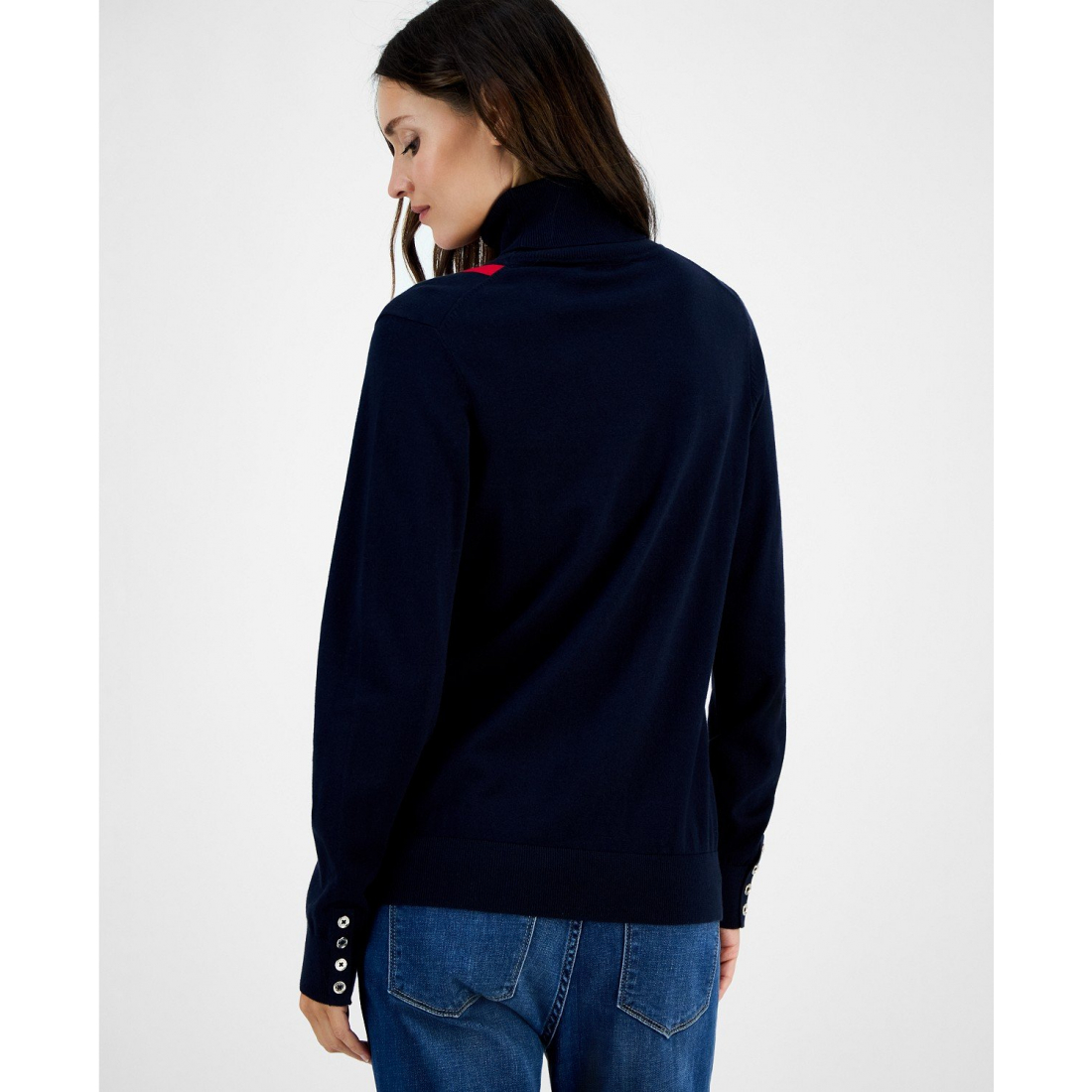 Pull à col roulé 'Vertical Stripe' pour Femmes