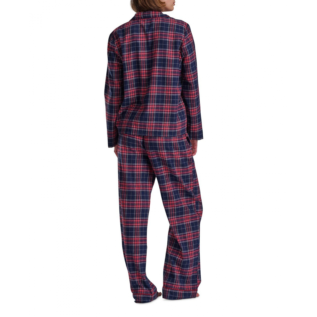 Pyjama Set 'Notch Collar Flannel' pour Femmes