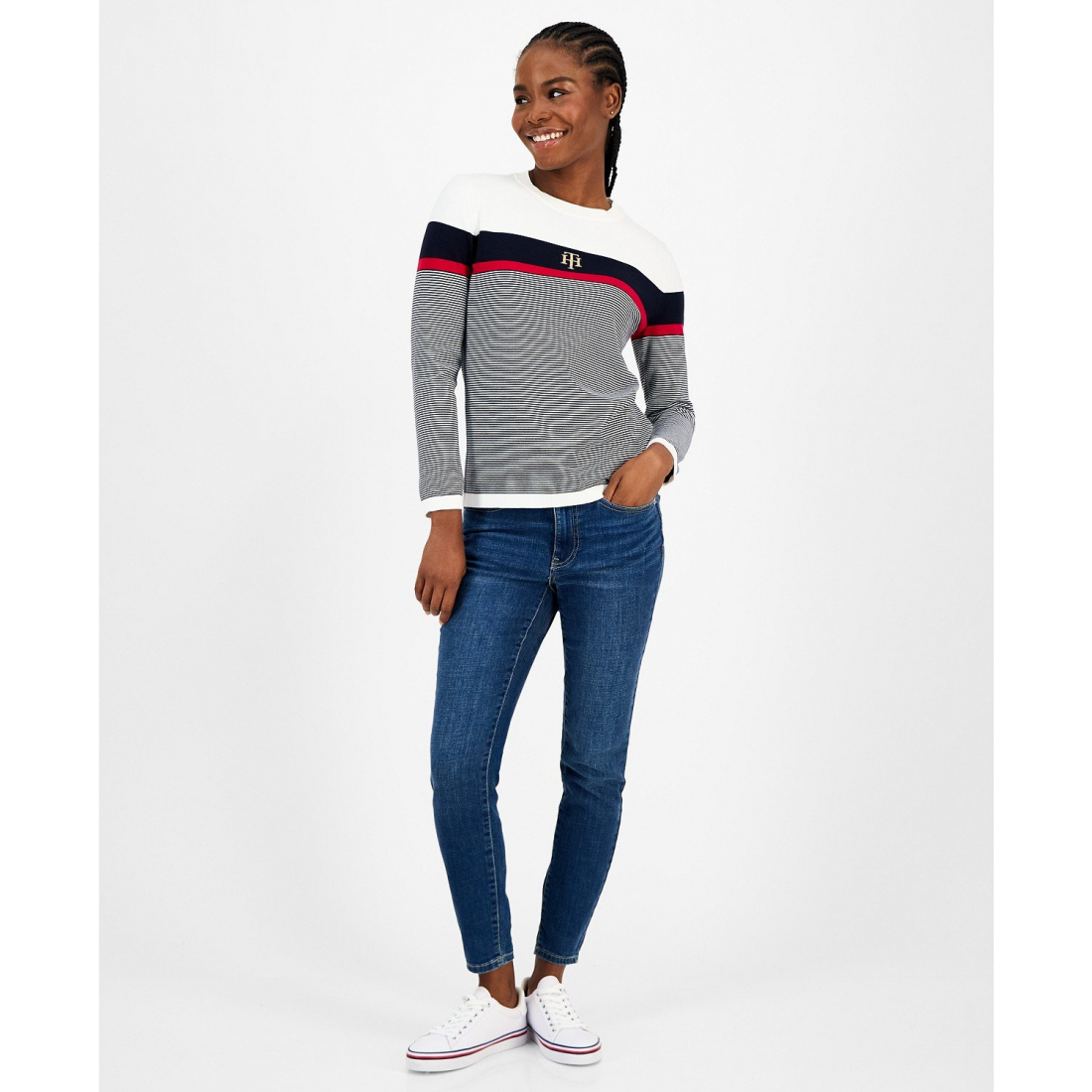 Pull 'Logo Striped' pour Femmes