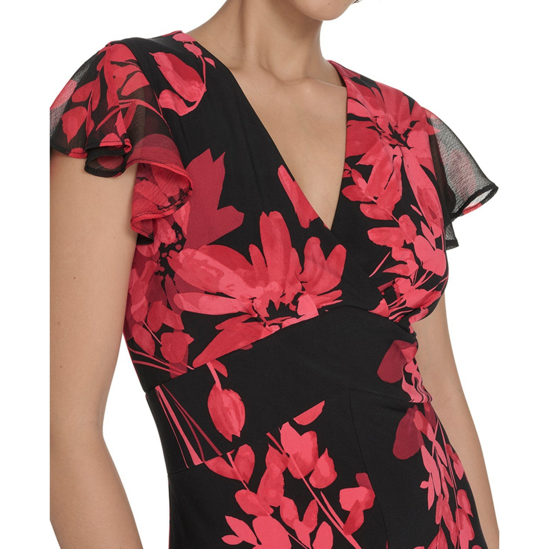 Women's 'Flutter Sleeve Chiffon' Dress