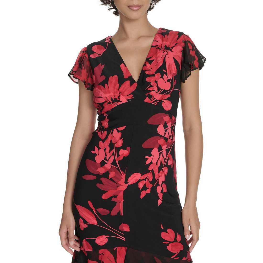 Women's 'Flutter Sleeve Chiffon' Dress