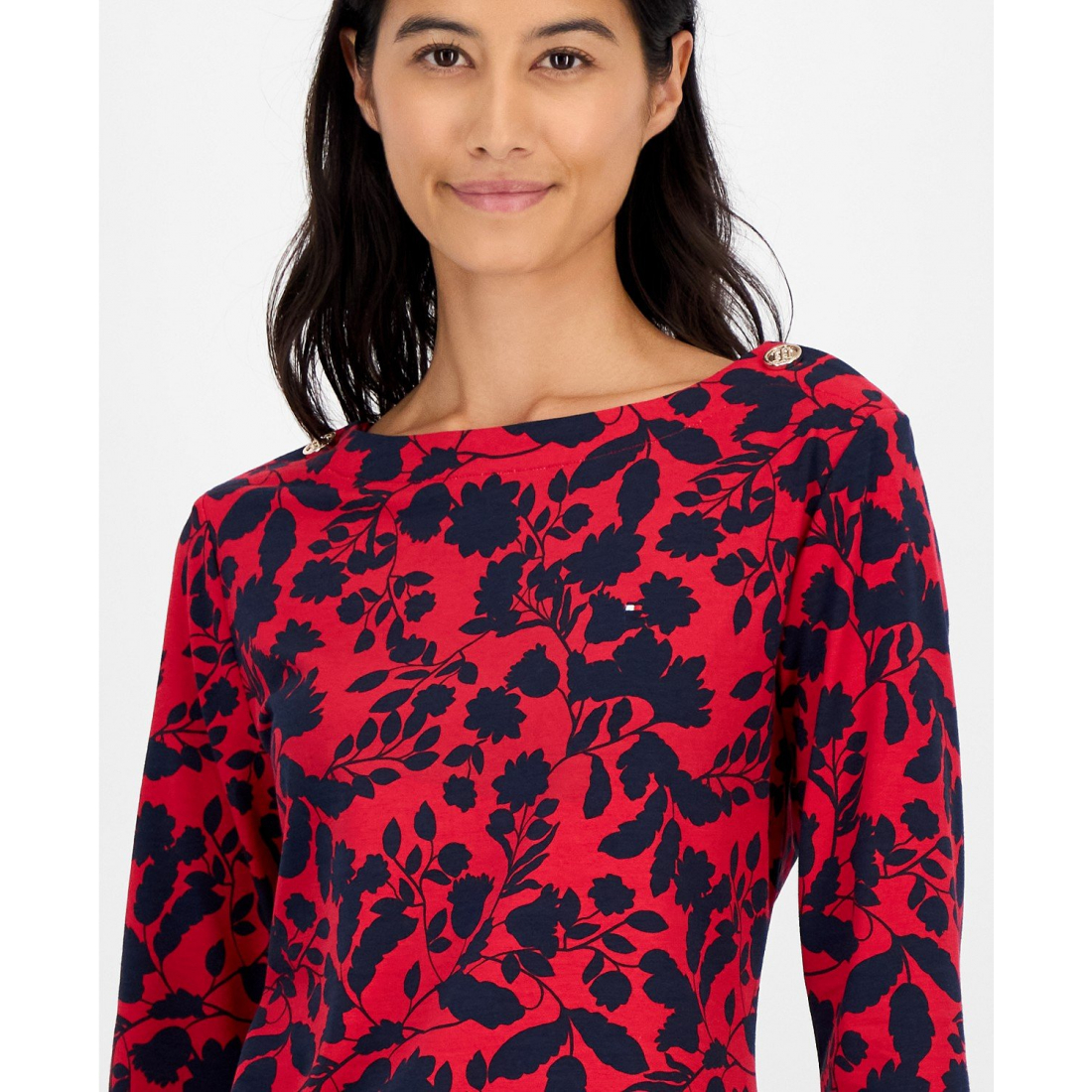 Top 'Button-Trim' pour Femmes