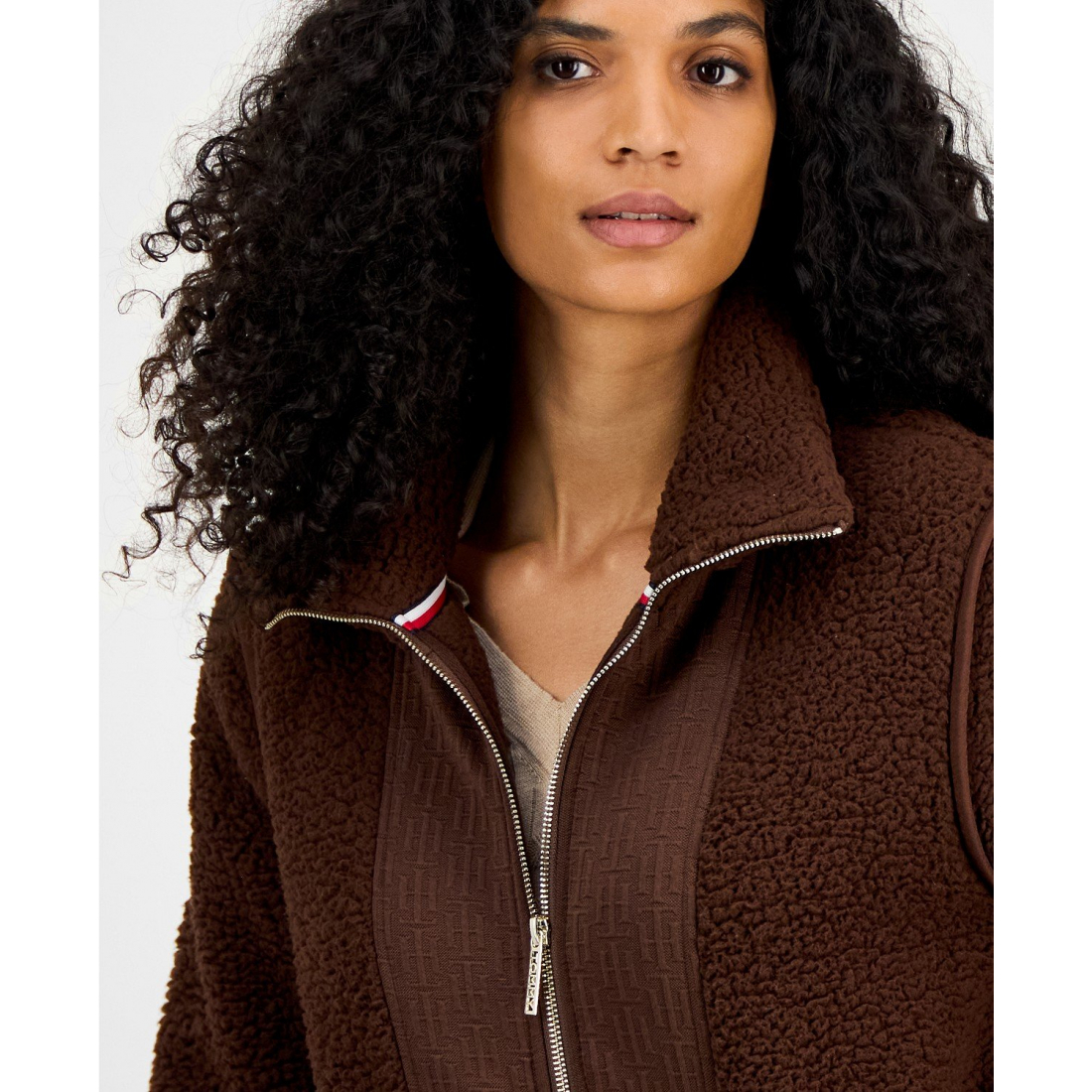Veste 'Sherpa Zip-Front' pour Femmes