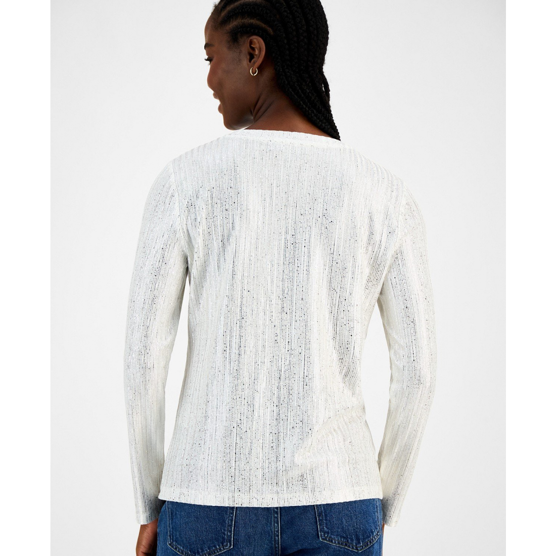 Top à manches longues 'Shine Ribbed' pour Femmes