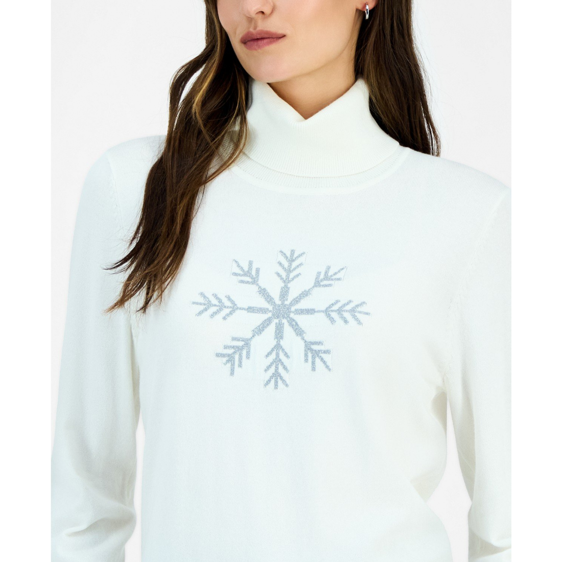 Women's 'Snowflake' Turtleneck Sweater