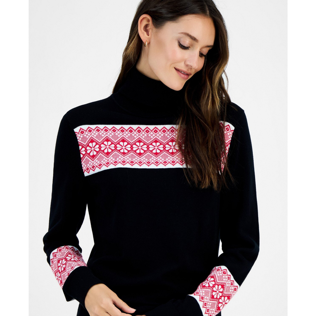 Pull à col roulé 'Fair Isle' pour Femmes