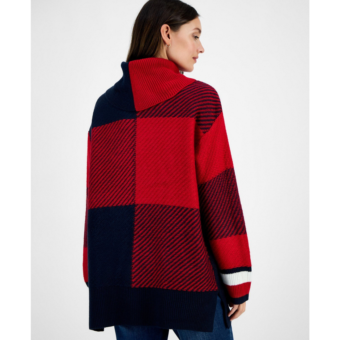 Women's 'Plaid Cowlneck' Sweater