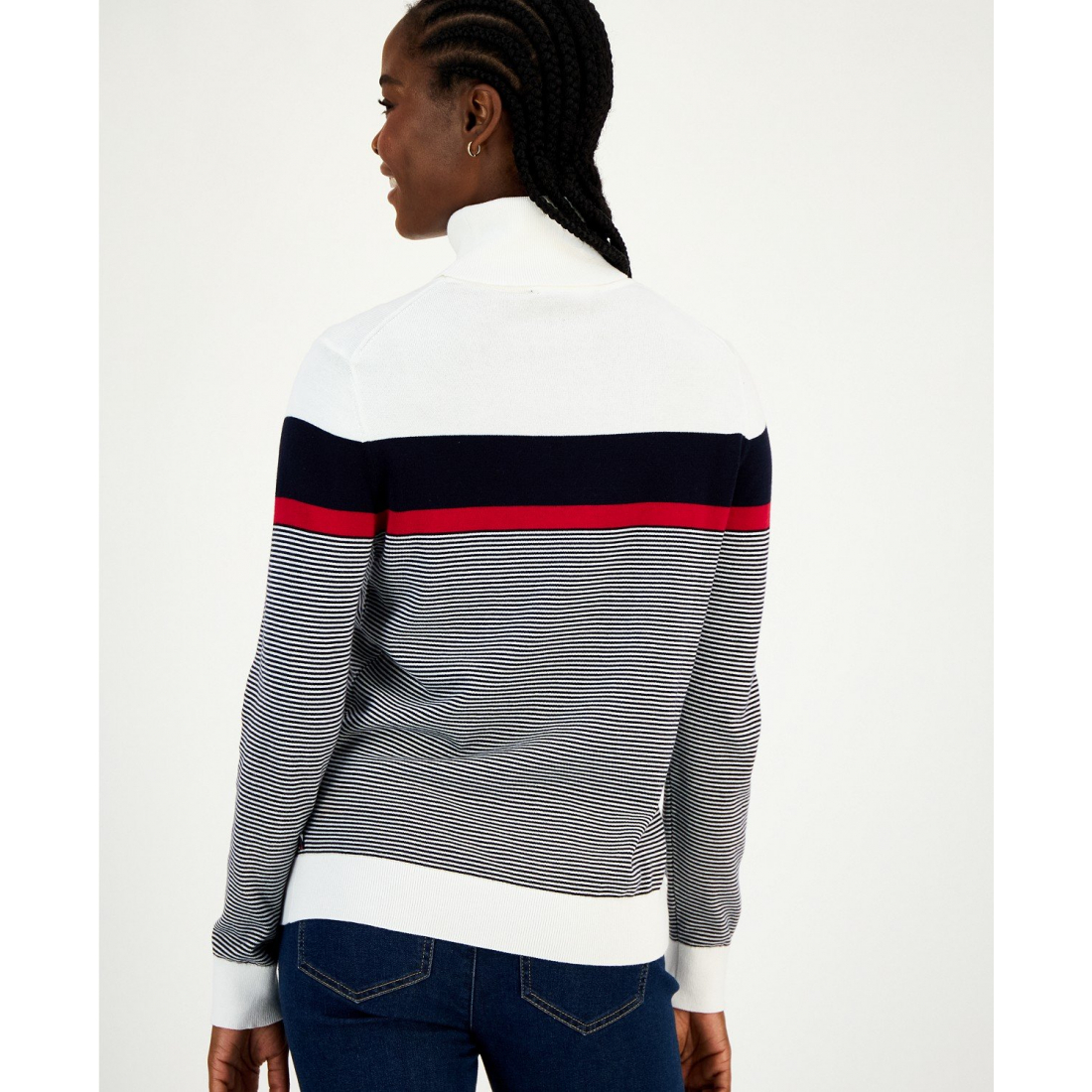 Pull à col roulé 'Striped' pour Femmes