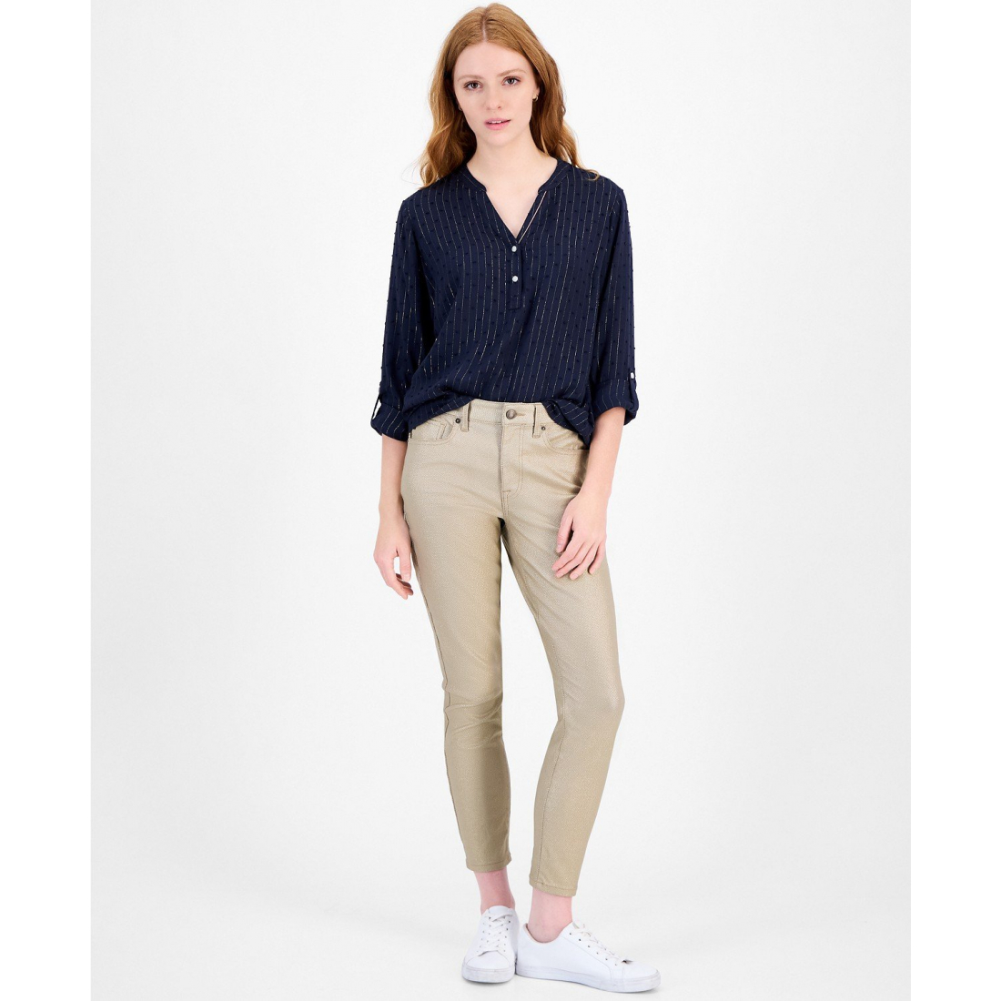 Top à manches longues 'Sparkle Clip Dot' pour Femmes