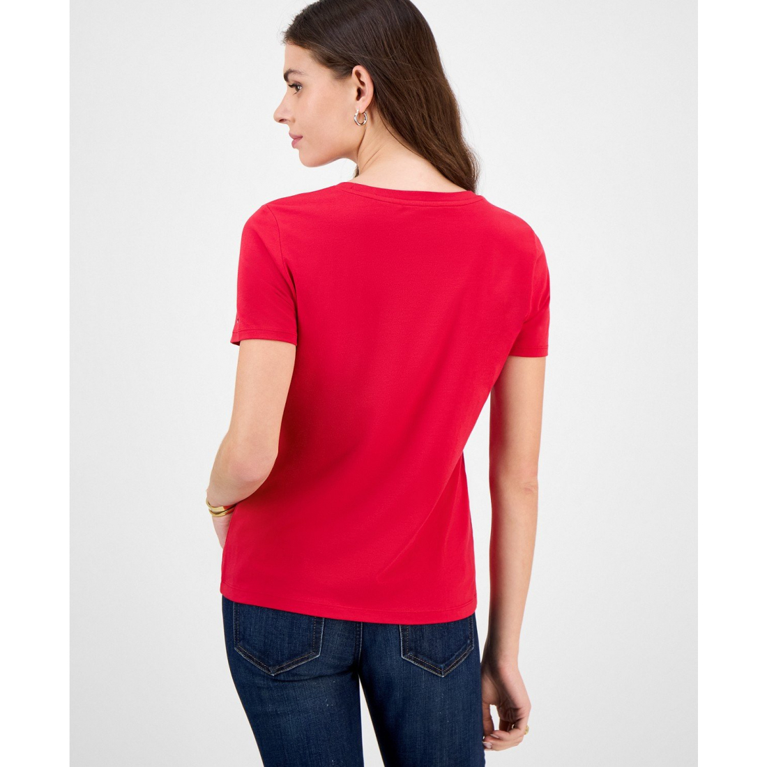 T-shirt 'Embroidered Logo' pour Femmes
