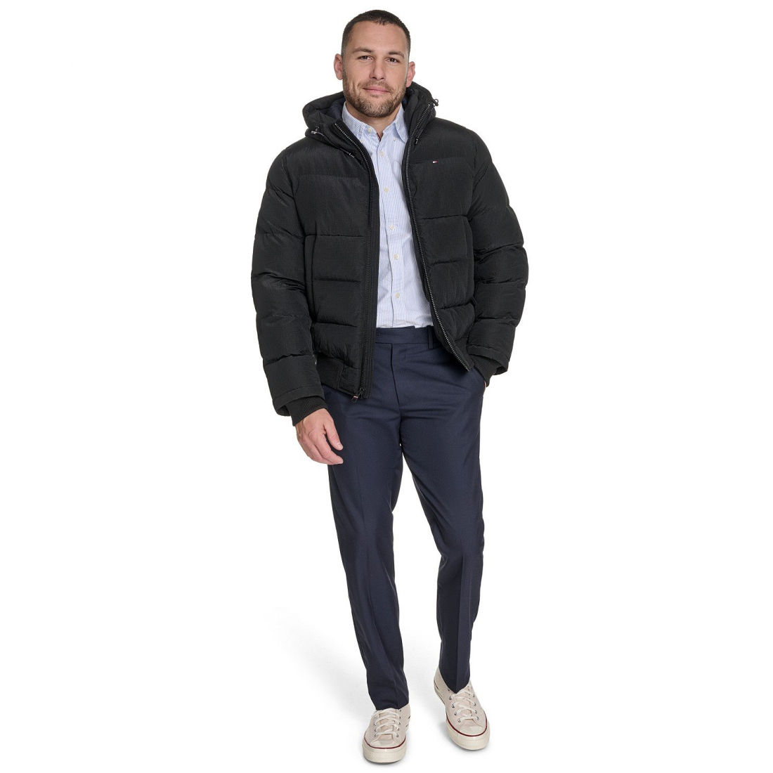 Men's 'Ribstop Hooded Snorkel' Puffer Jacket