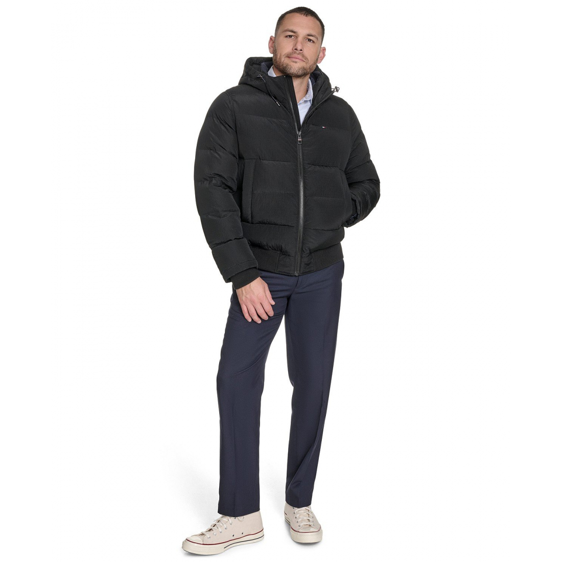 Men's 'Ribstop Hooded Snorkel' Puffer Jacket