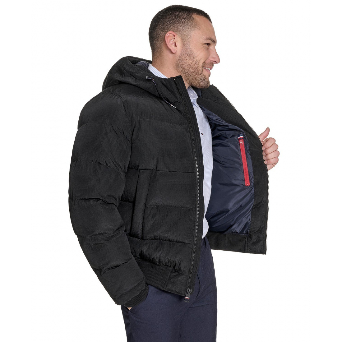 Men's 'Ribstop Hooded Snorkel' Puffer Jacket