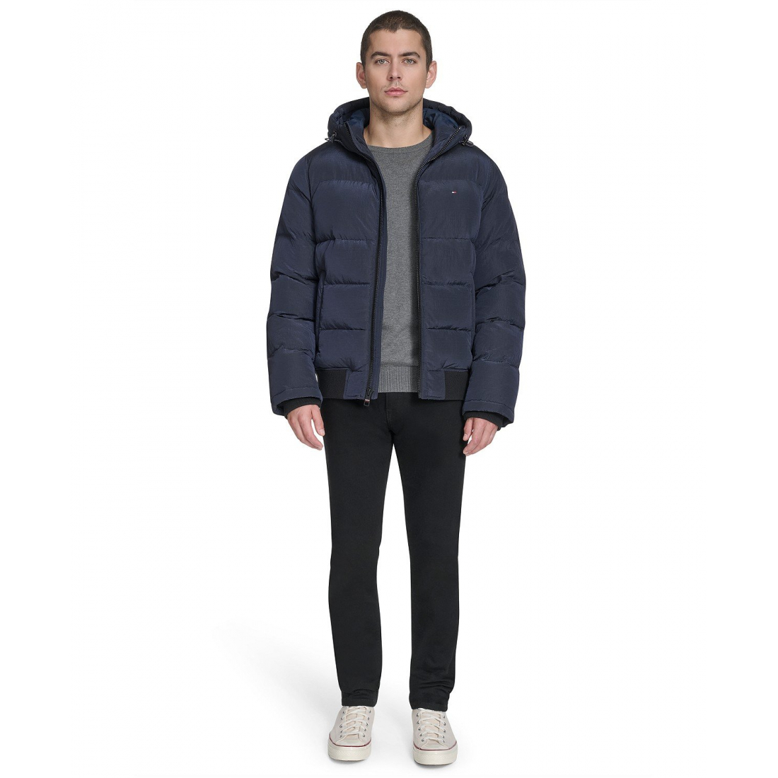 Men's 'Ribstop Hooded Snorkel' Puffer Jacket