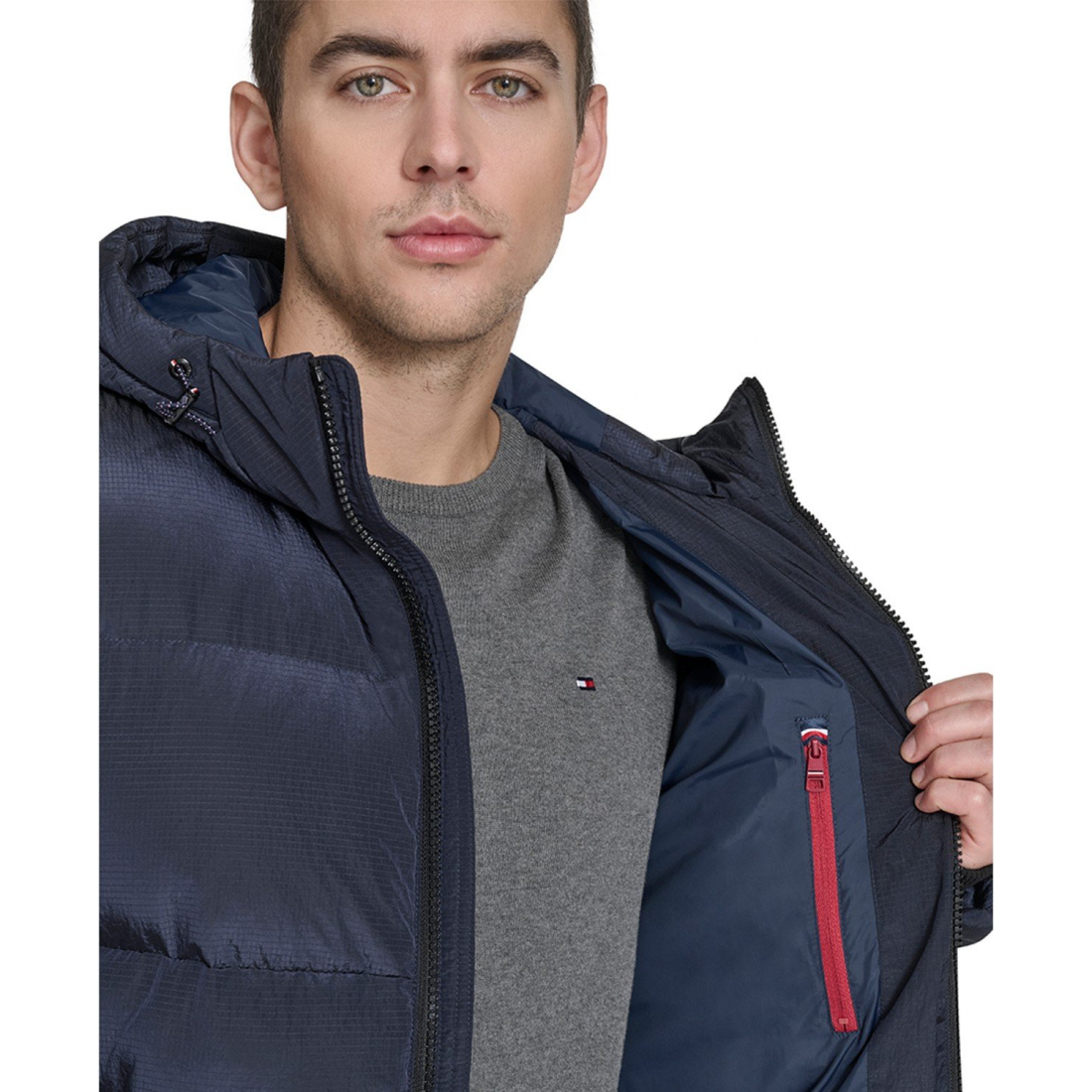 Men's 'Ribstop Hooded Snorkel' Puffer Jacket