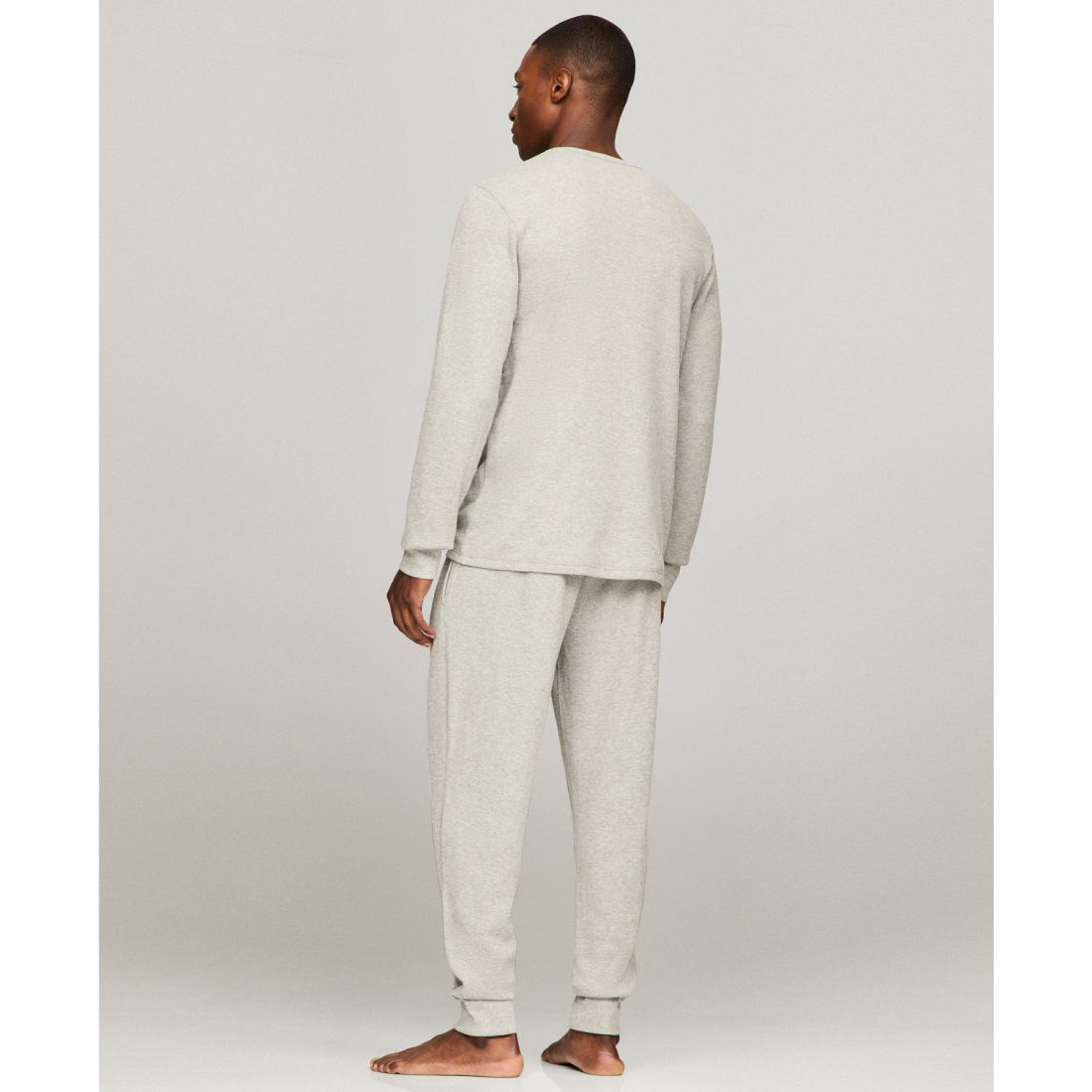 Top à manches longues 'Waffle-Knit Long-Sleeve Crewneck Thermal' pour Hommes