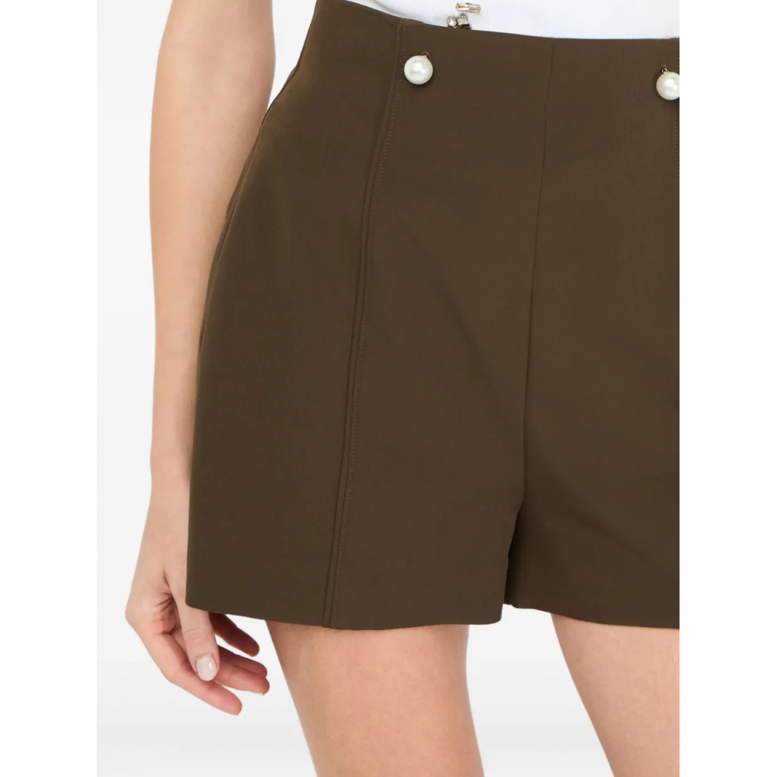 Women's 'Pearl-Button Pleated' Shorts