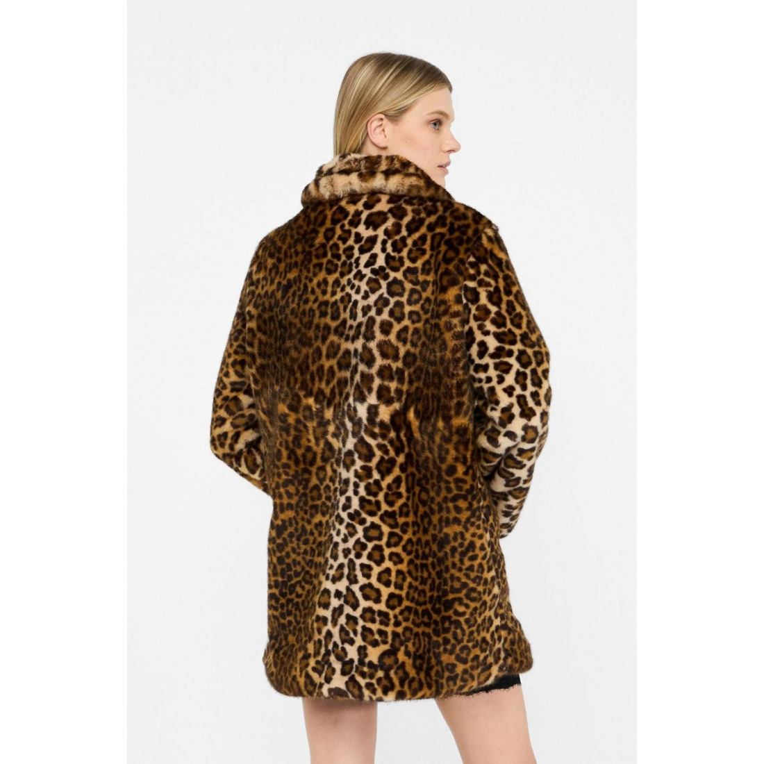 Manteau Teddy 'Leopard-Print Button-Fastening' pour Femmes