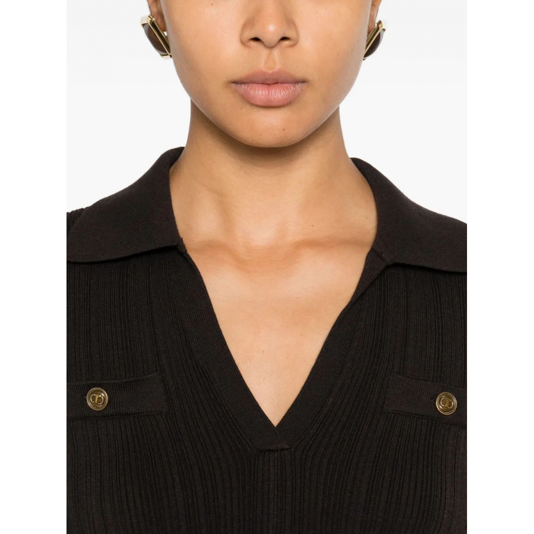 Robe mini 'Button-Detail' pour Femmes