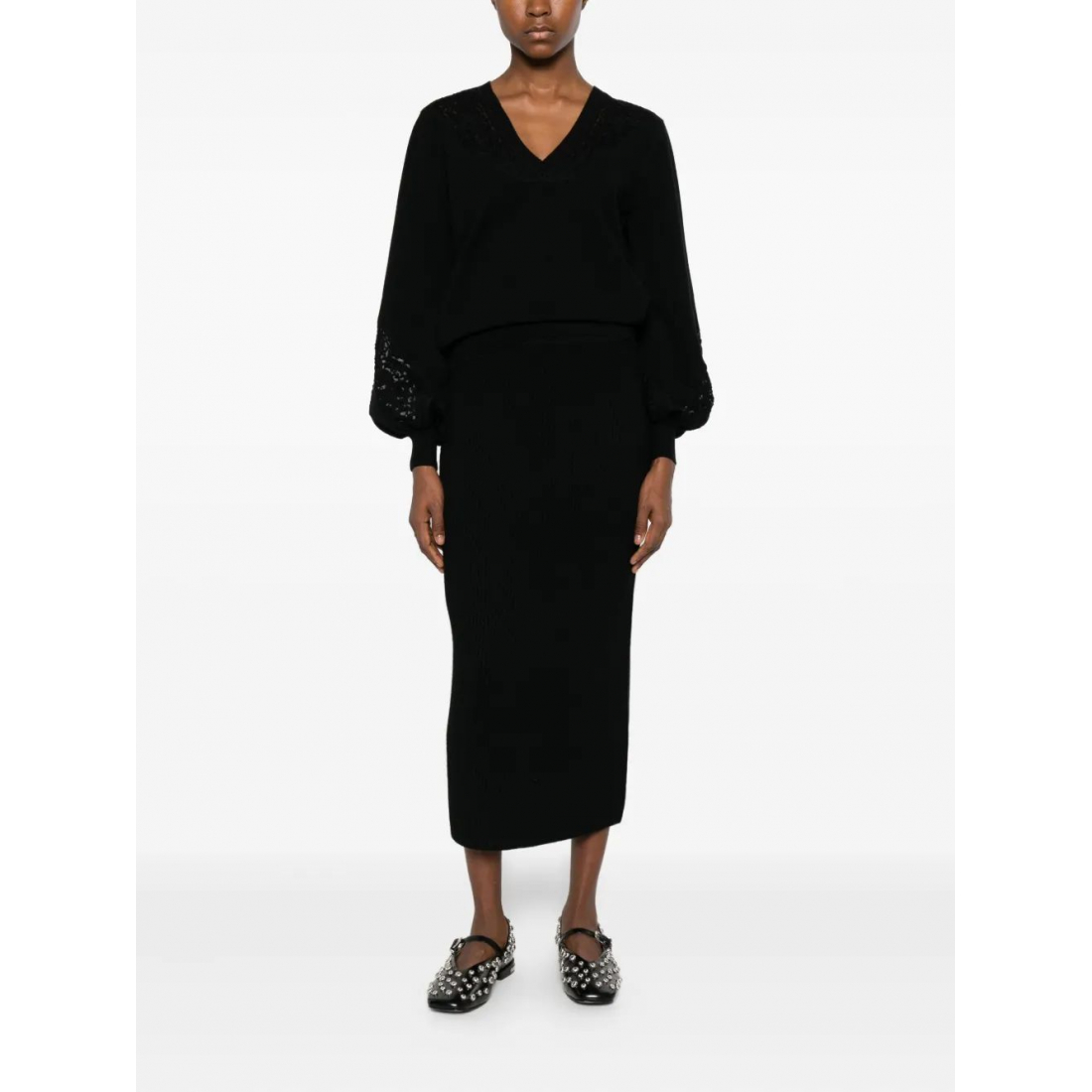 Women's 'Lace-Sleeves' Sweater