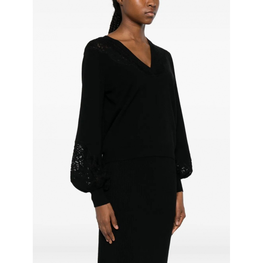 Women's 'Lace-Sleeves' Sweater