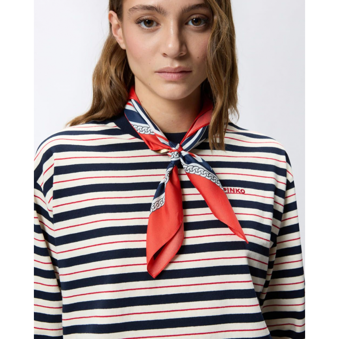 Pull 'Striped Embroidered Detail' pour Femmes