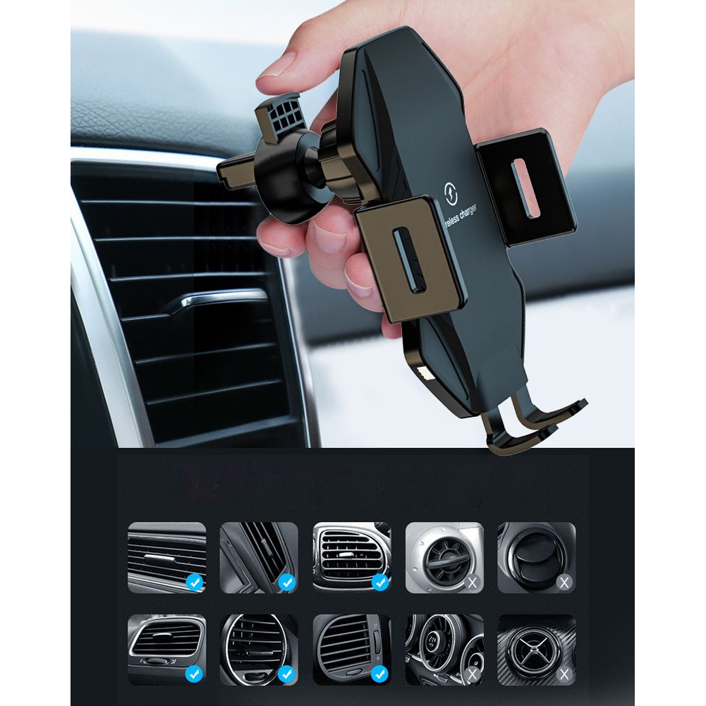 15-W-Autotelefonhalterung mit integrierter kabelloser Ladefunktion