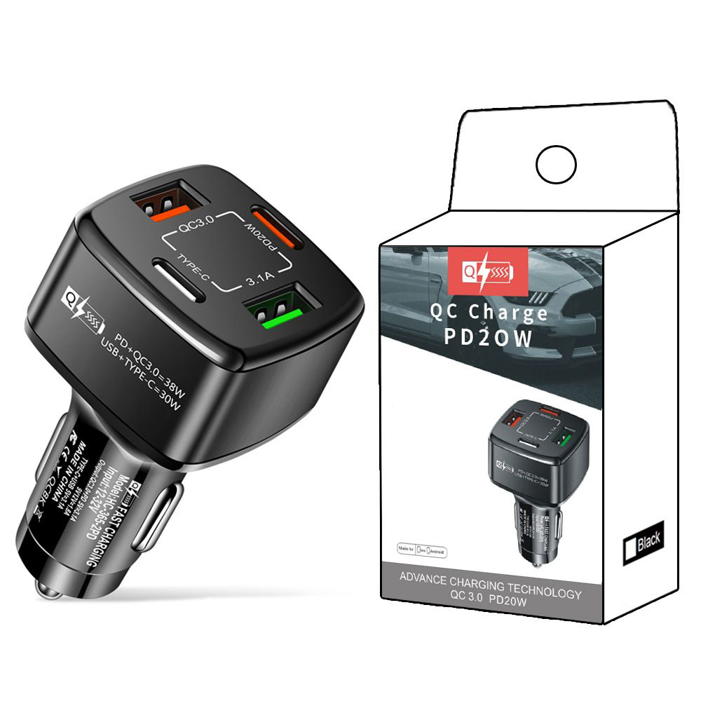 18-W-Multifunktions-Schnellladegerät mit mehreren USB-Anschlüssen, darunter QC3.0 und Typ C