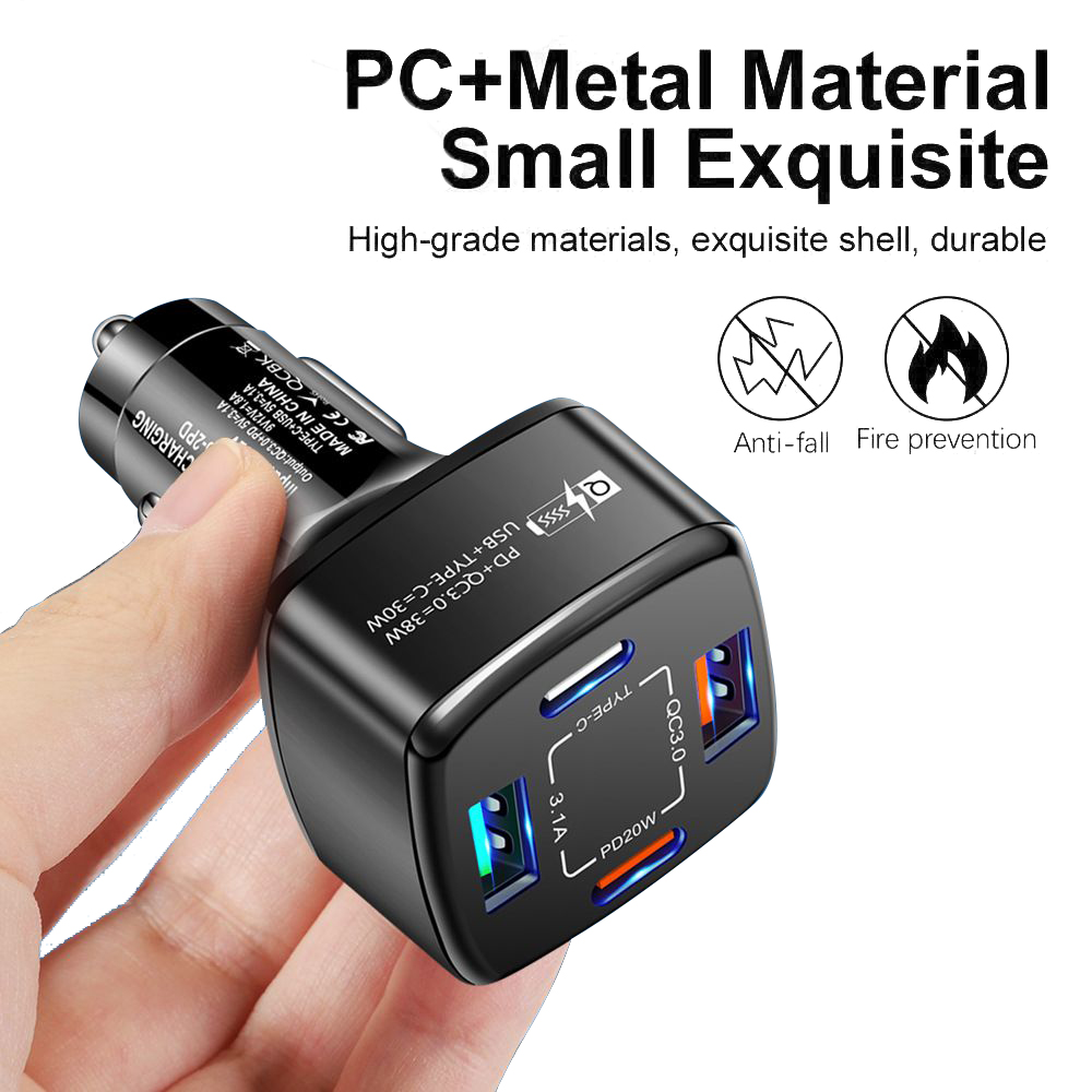 18-W-Multifunktions-Schnellladegerät mit mehreren USB-Anschlüssen, darunter QC3.0 und Typ C