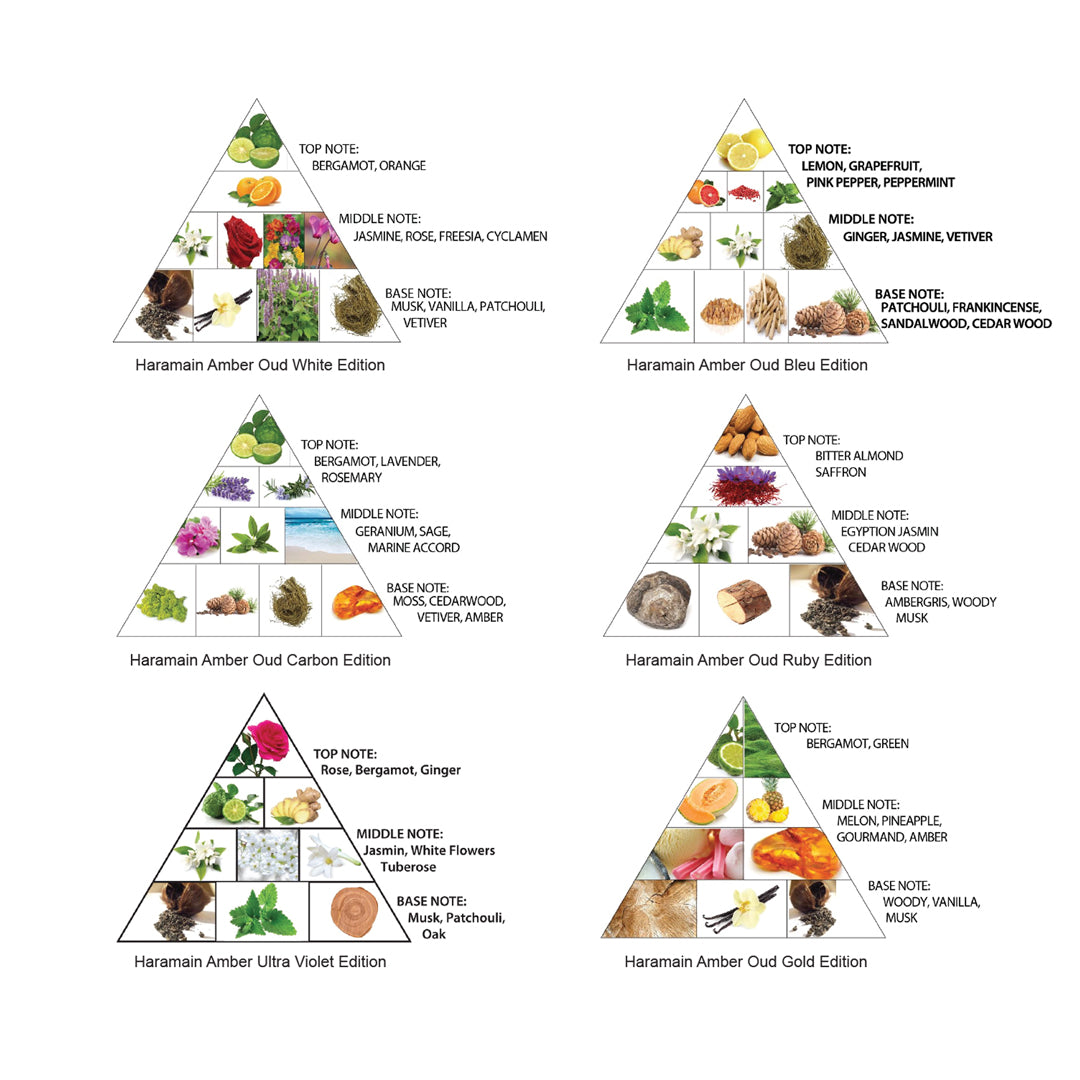 Coffret de parfum 'Discovery Collection Amber Oud' - 10 ml, 6 Pièces